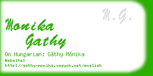 monika gathy business card