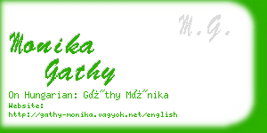 monika gathy business card